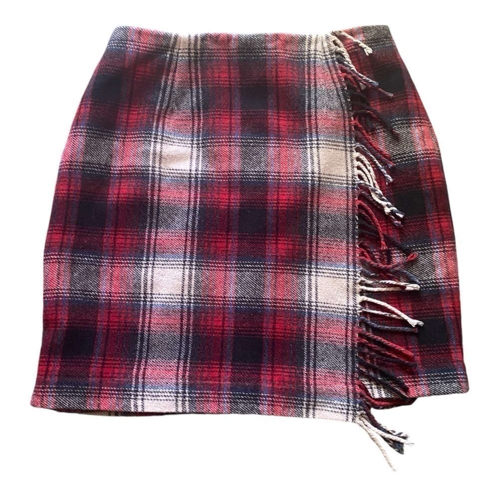 TALBOTS-RED PLAID SKIRT-SIZE 12